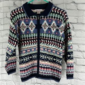 Emma’s Garden Cardigan knit floral size medium